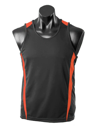 Aussie Pacific Men's Eureka Singlet 1104 Casual Wear Aussie Pacific Black/Orange S 